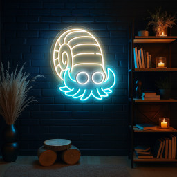 Omanyte Pokemon Neon Sign