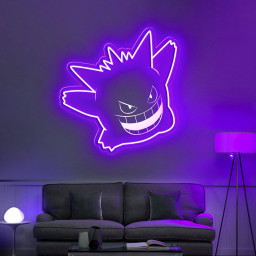 Gengar Laser Sign Pokemon Wall Art
