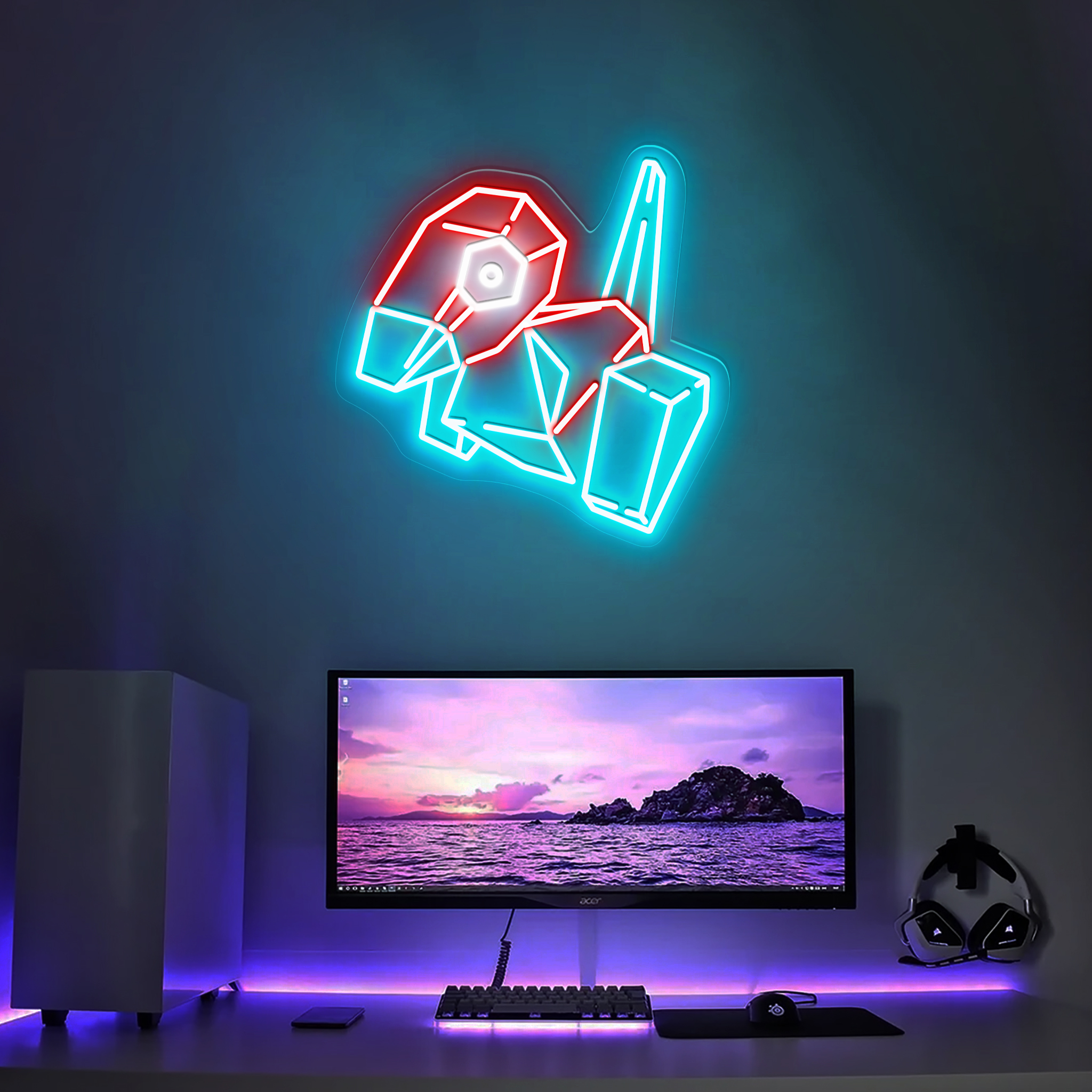 Porygon Pokemon Neon Sign