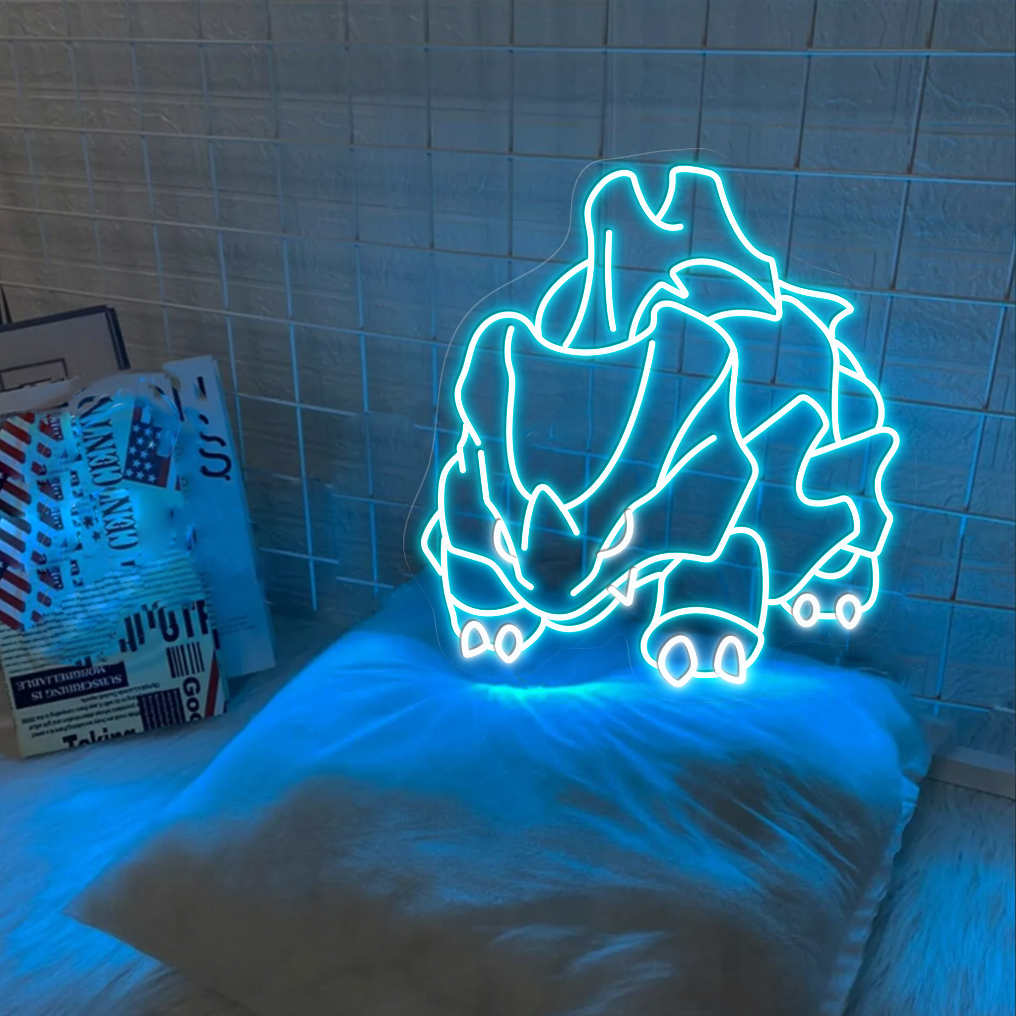 Pokemon Rhyhorn Neon Signs
