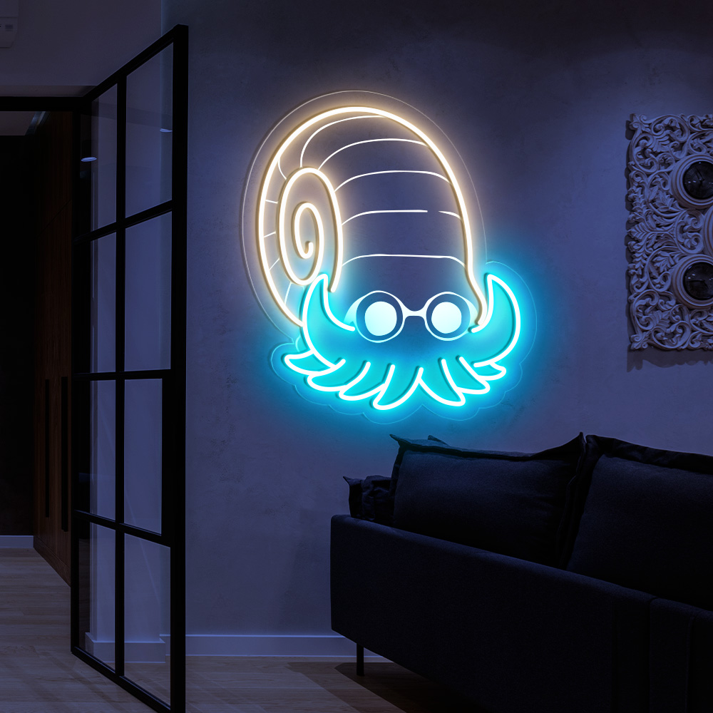 Omanyte Pokemon Laser Sign