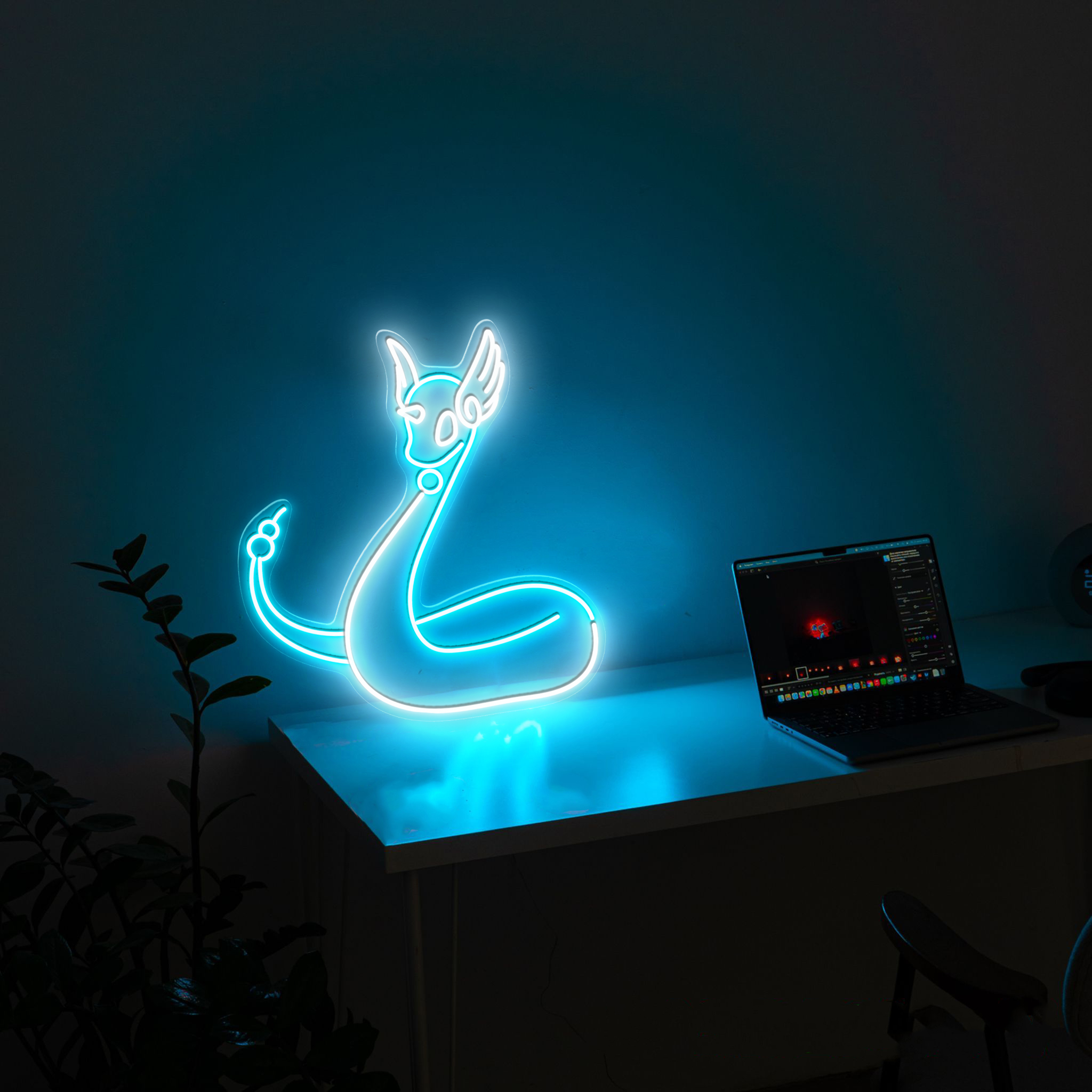 Dratini Pokemon Neon Signs