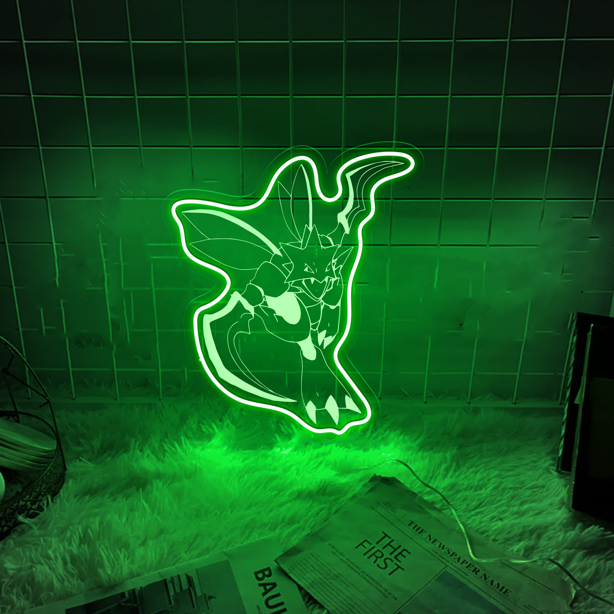 Pokemon Scyther Laser Sign