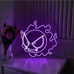 Gastly Pokemon Neon Sign
