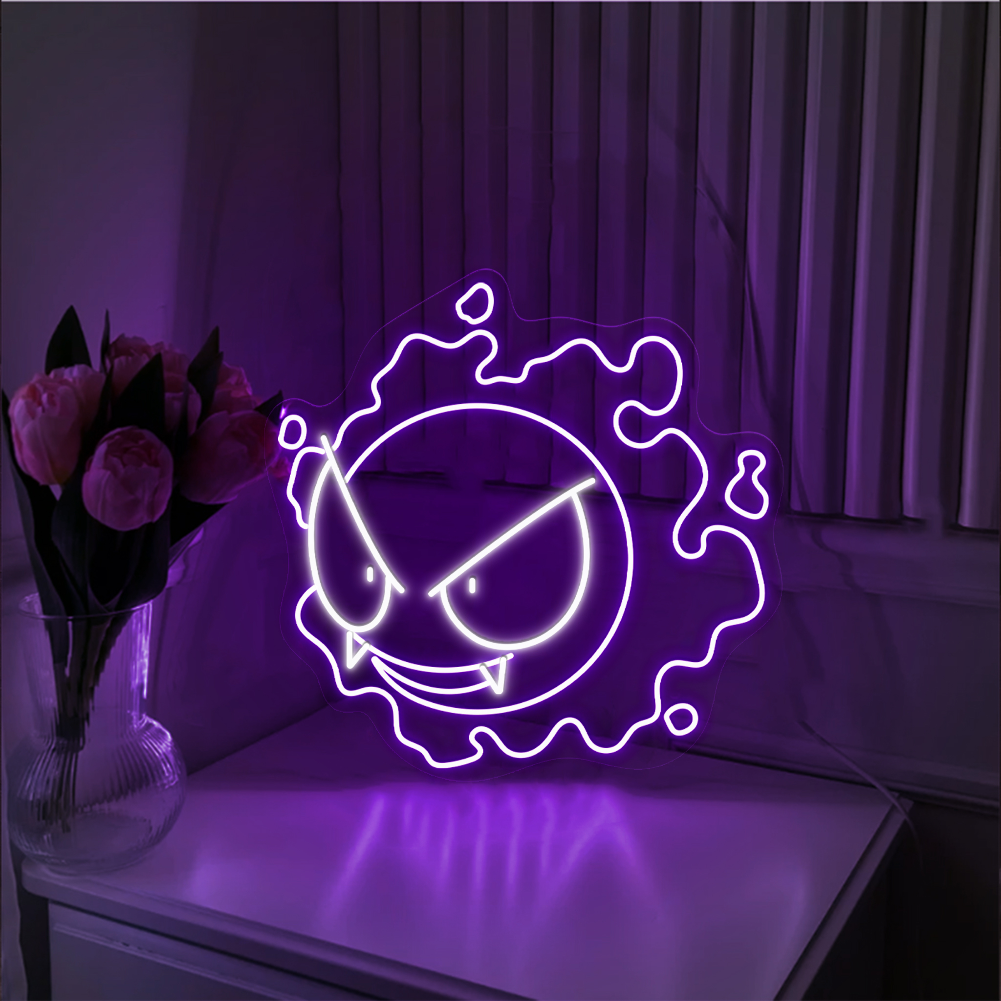 Gastly Pokemon Neon Sign