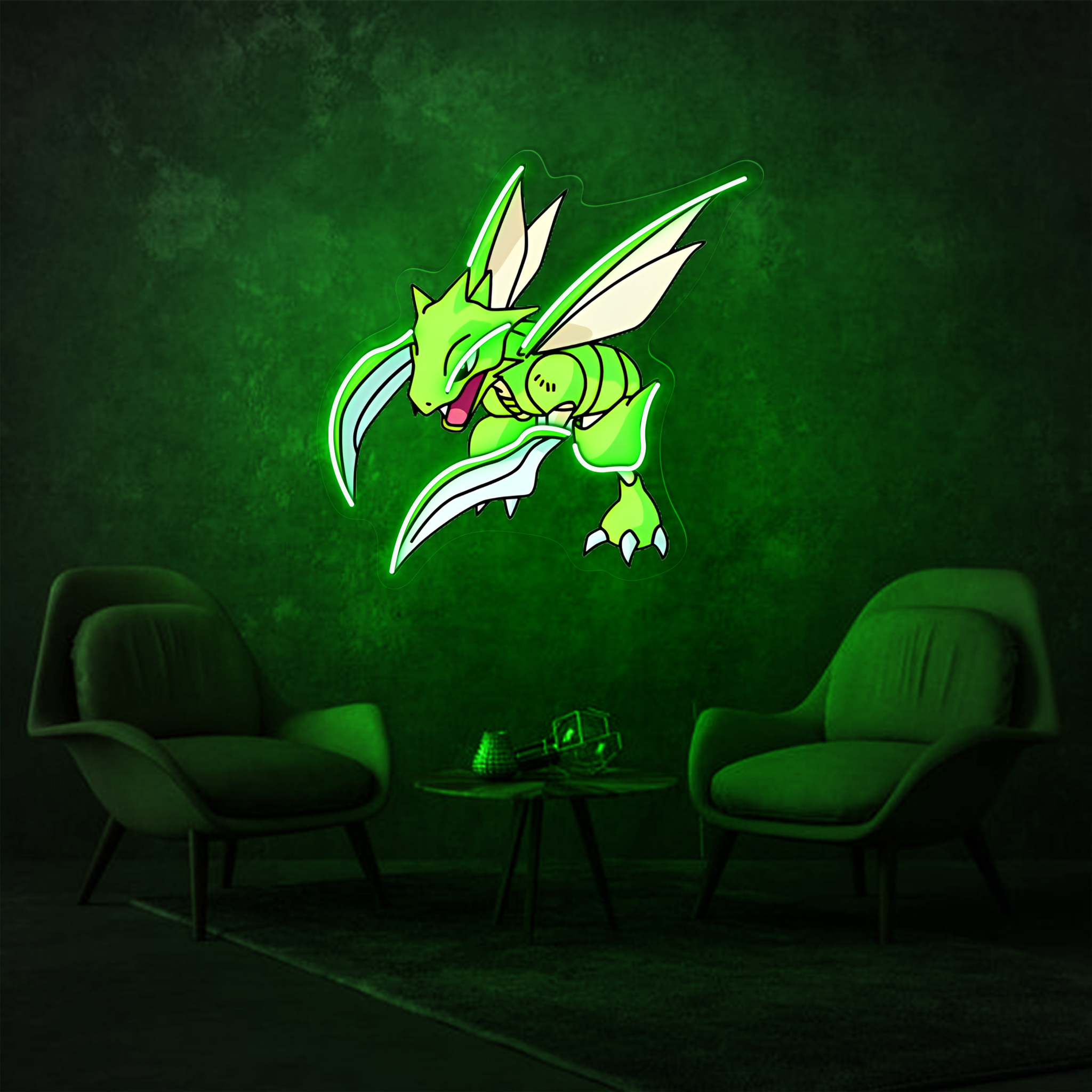 Scyther Pokemon UV Sign