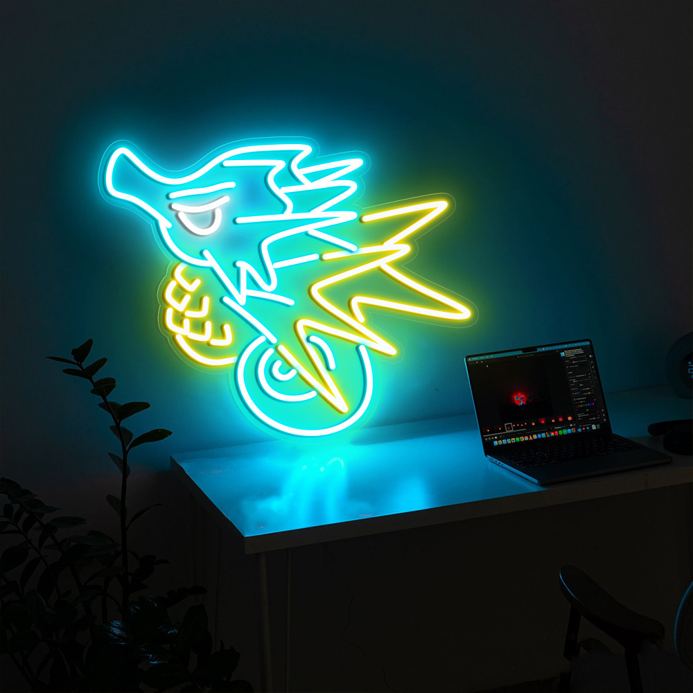 Seadra Pokemon Neon Sign