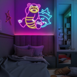 Slowbro Pokemon Neon Sign