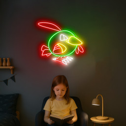 Natu Pokemon Neon Sign