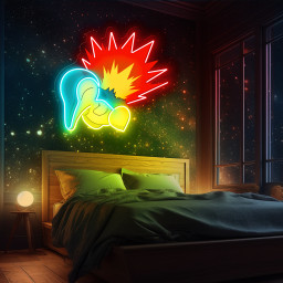 Cyndaquil Pokemon UV Sign