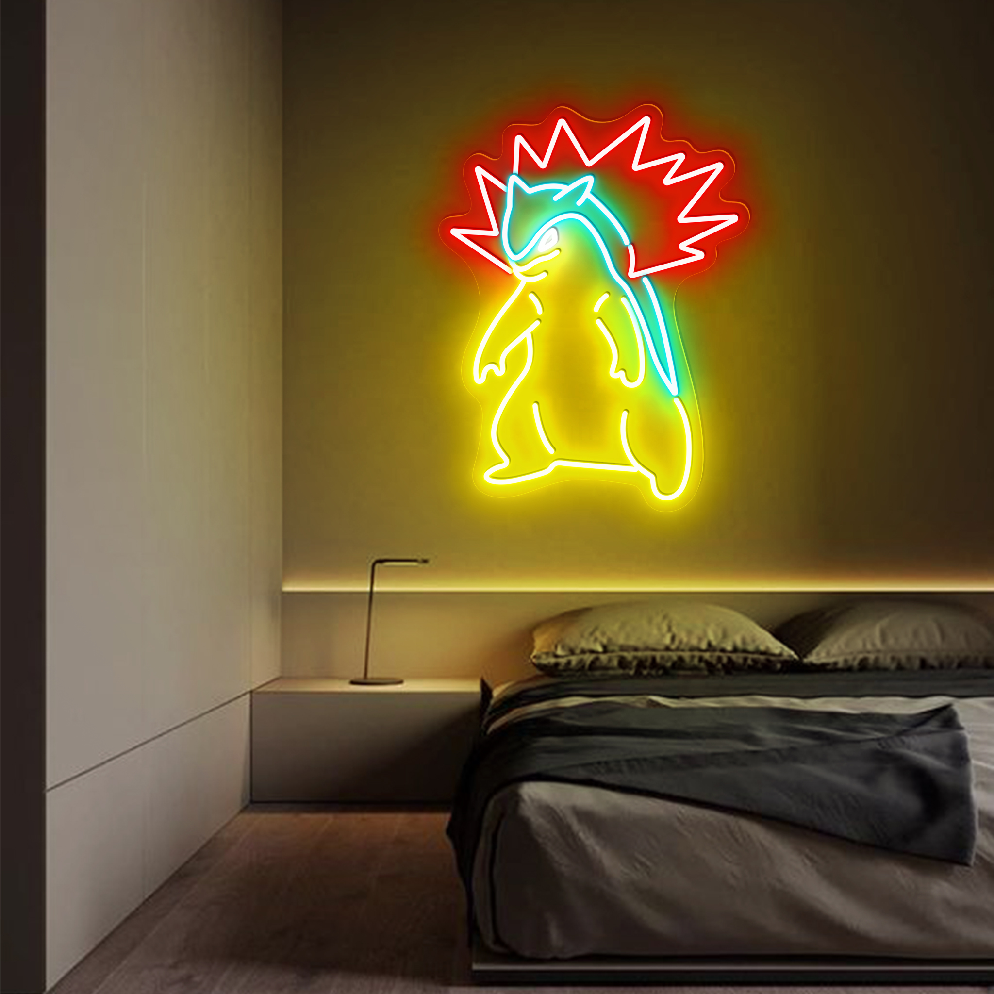 Typhlosion Pokemon Neon Signs