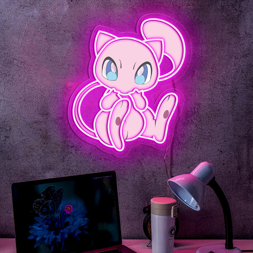 Mew Pokemon UV Sign