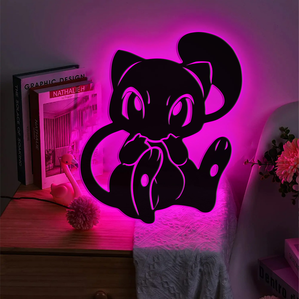 Mew Pokemon Metal Sign