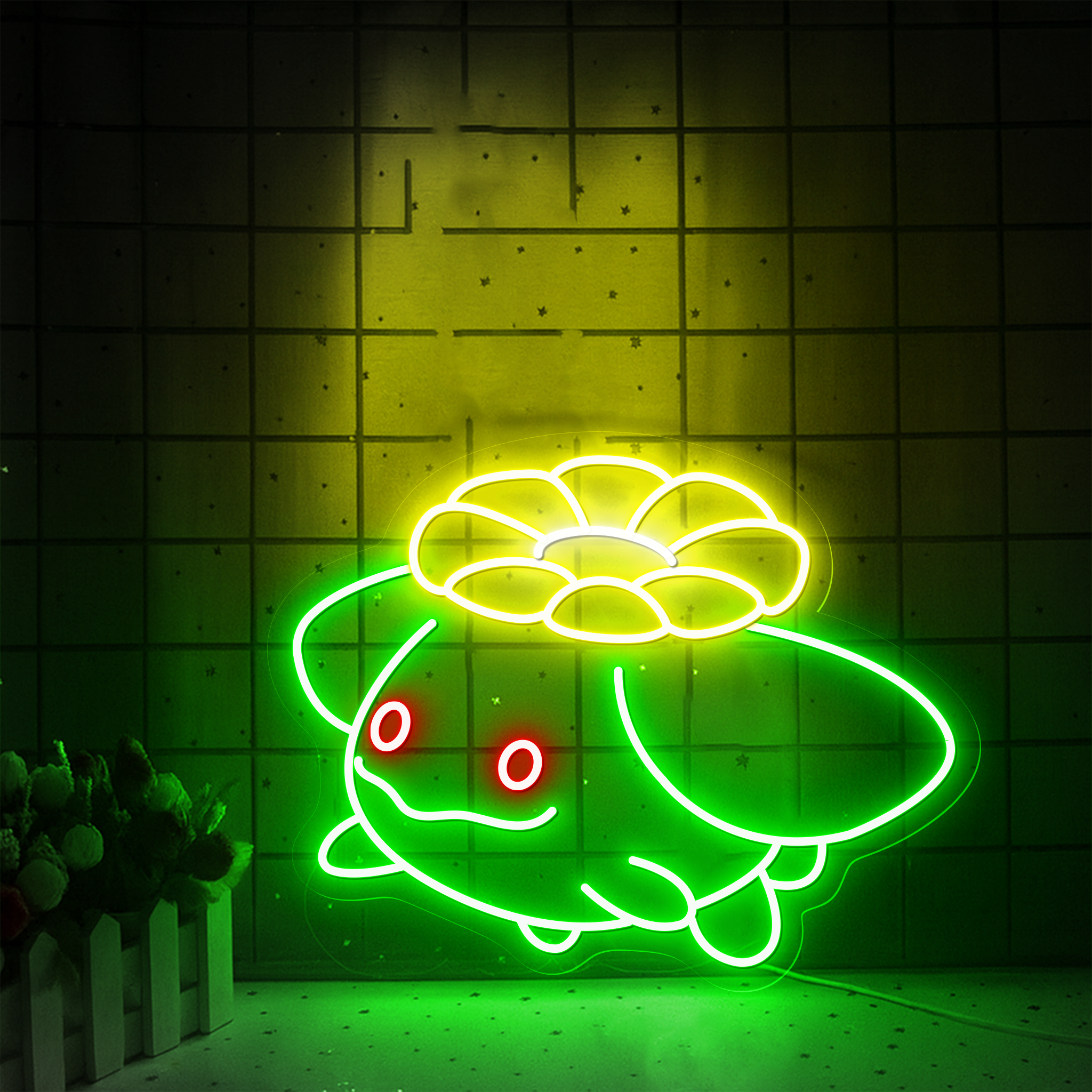 Skiploom Pokemon Neon Sign