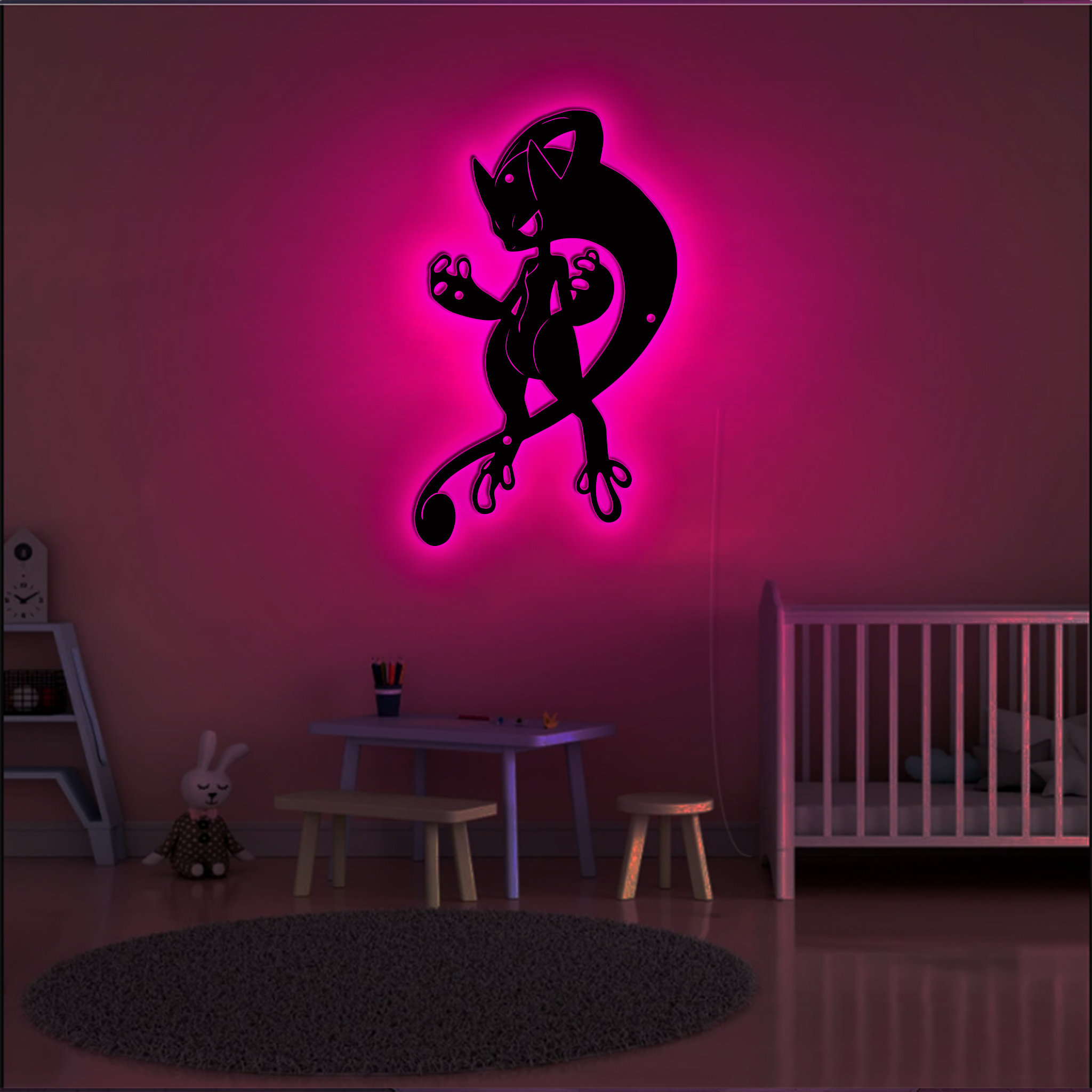 Pokemon Mewtwo Metal Sign