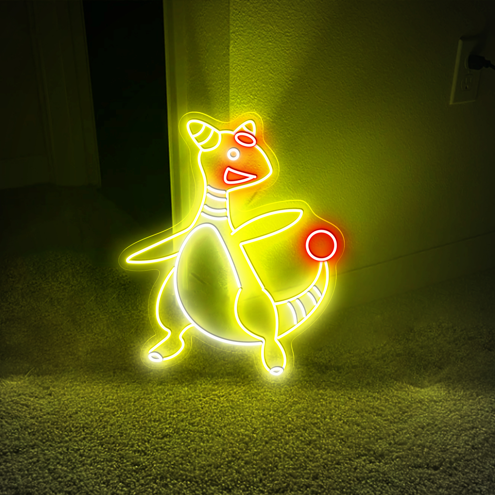 Ampharos Pokemon Neon Sign