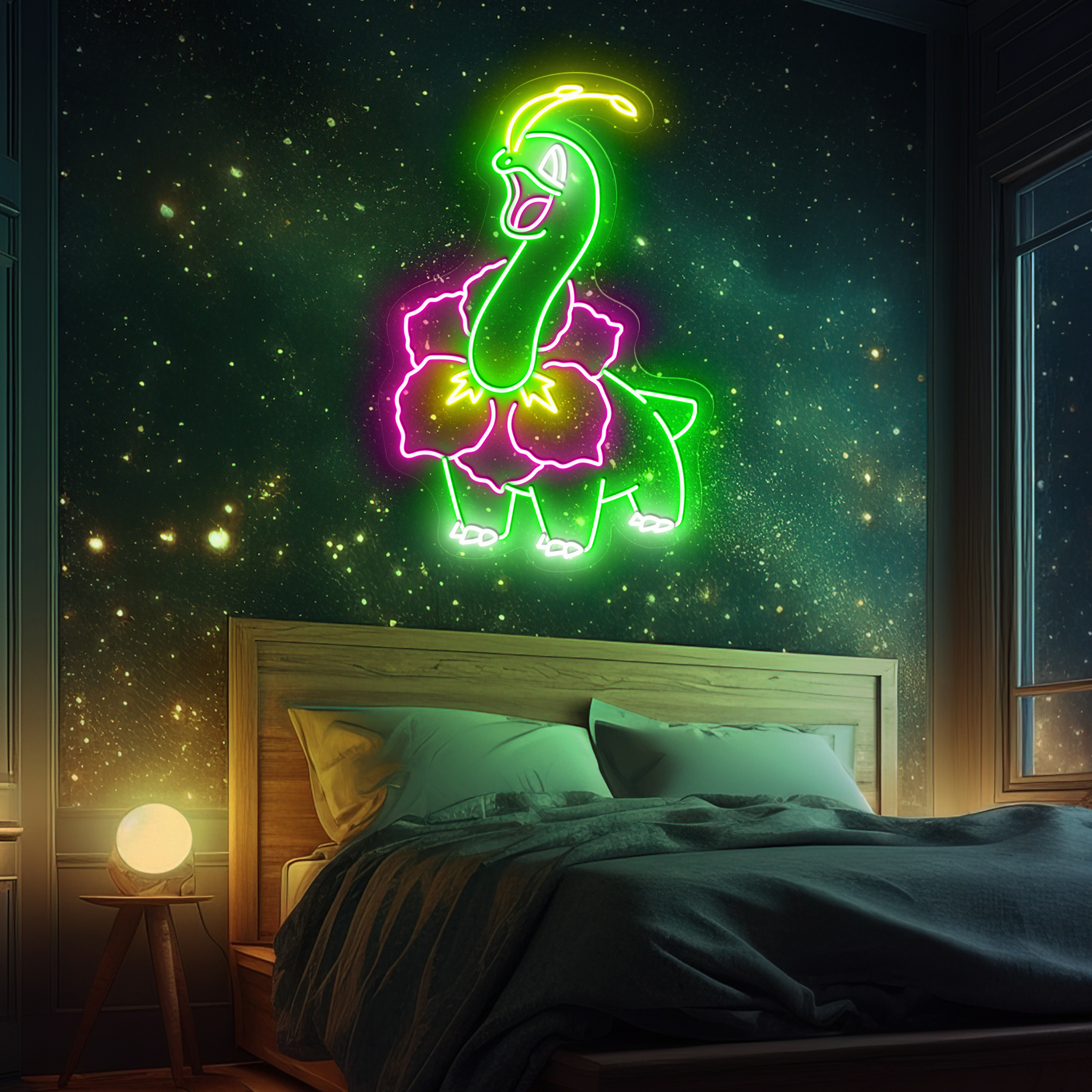 Meganium Pokemon Neon Signs