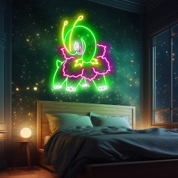 Meganium Pokemon Neon Sign