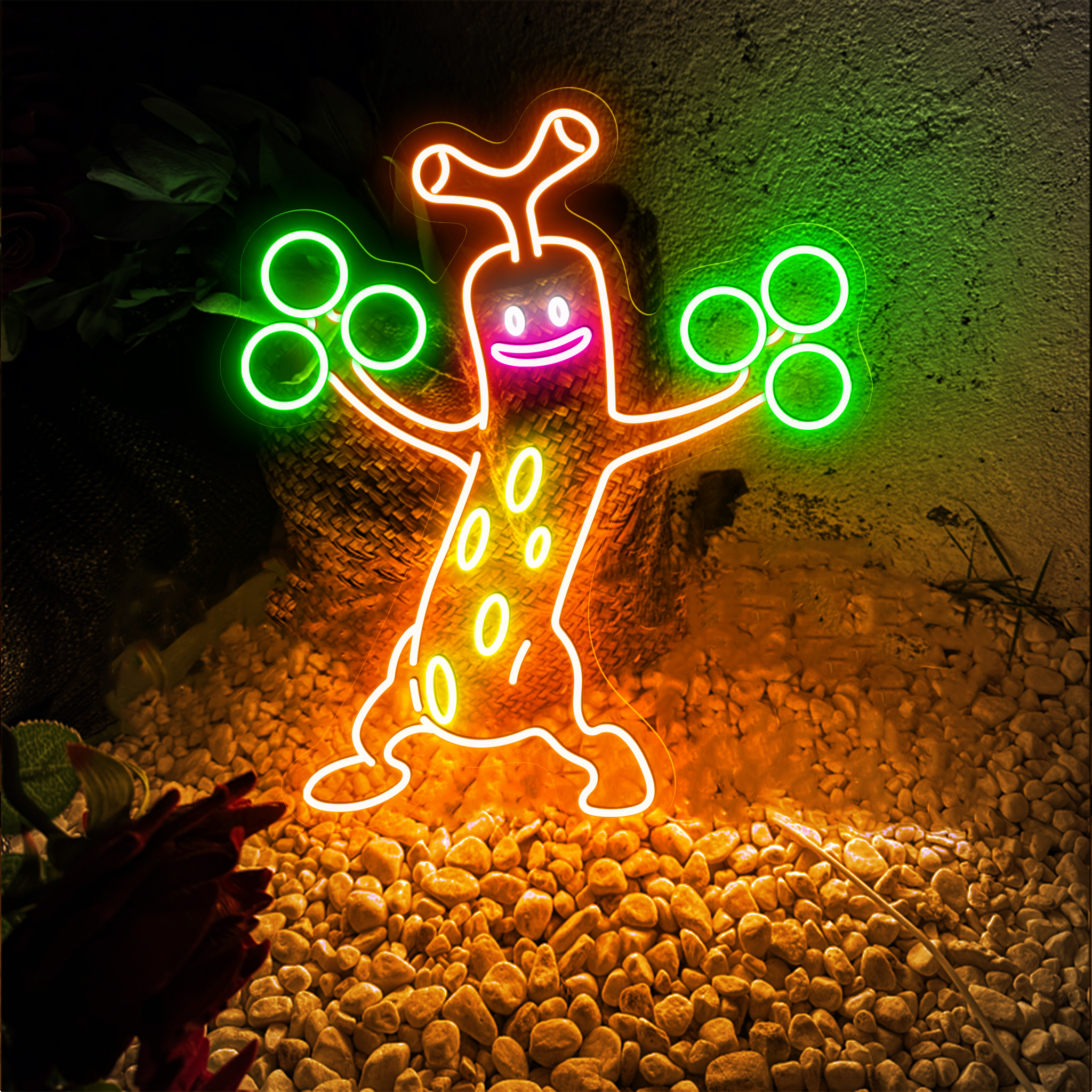 Sudowoodo Pokemon Neon Sign
