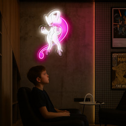 Pokemon Mewtwo UV Sign