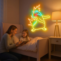 Pokemon Quilava Neon Sign