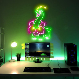 Meganium Pokemon Neon Signs