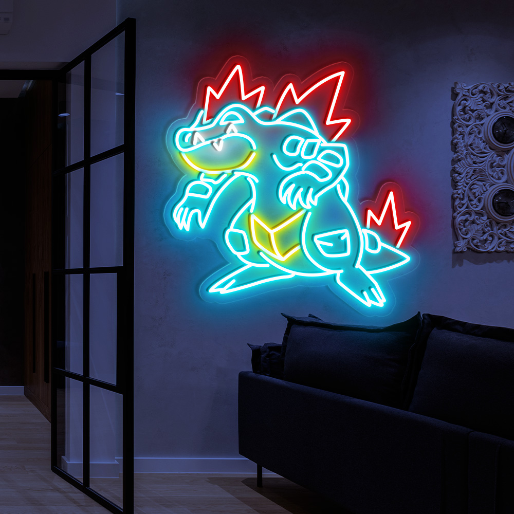 Pokemon Feraligatr Neon Signs