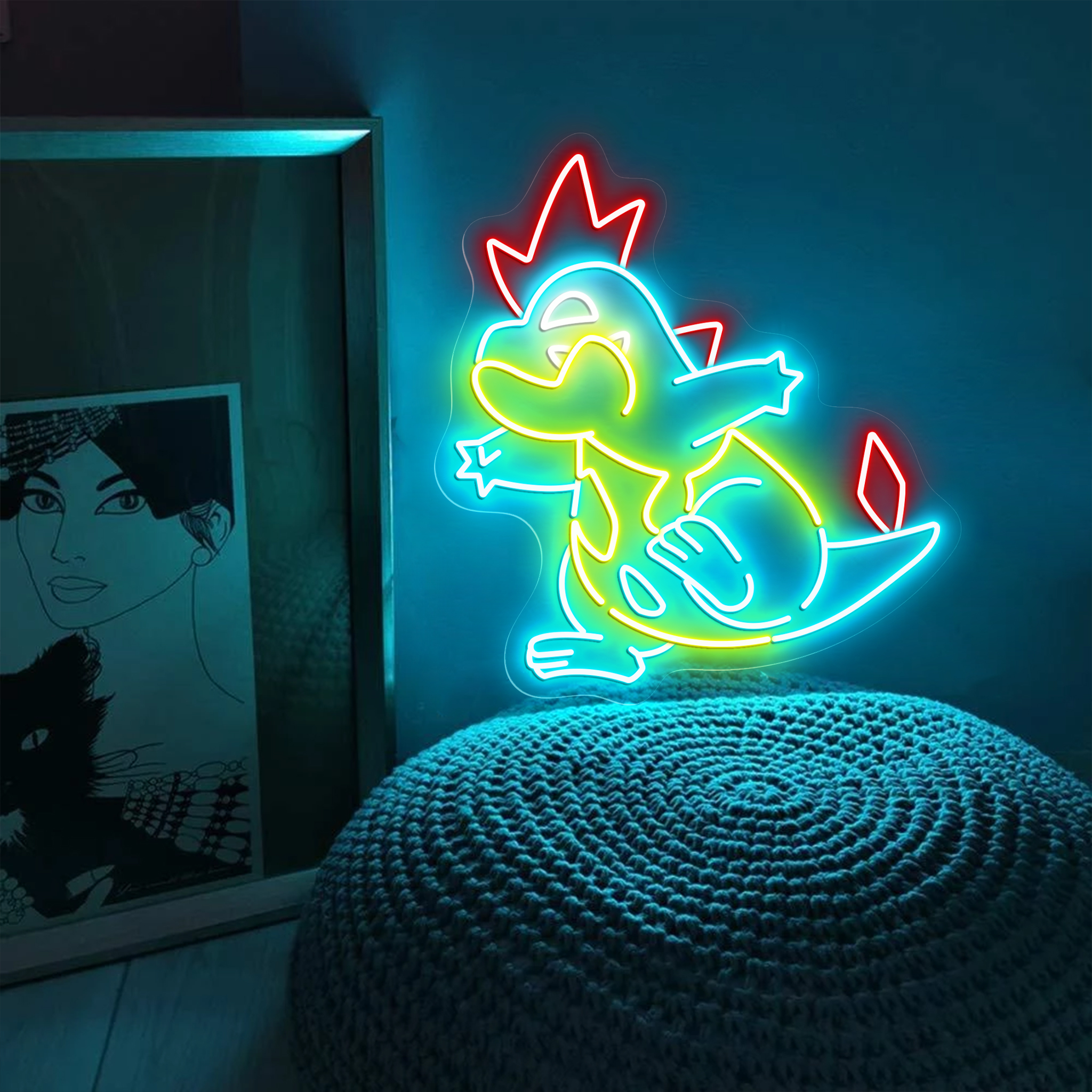 Pokemon Croconaw Neon Sign