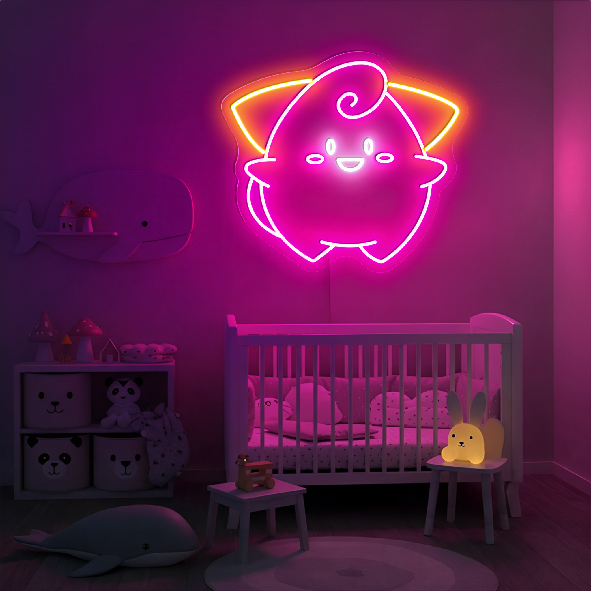 Cleffa Pokemon Neon Sign