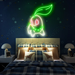 Chikorita Pokemon Neon Signs