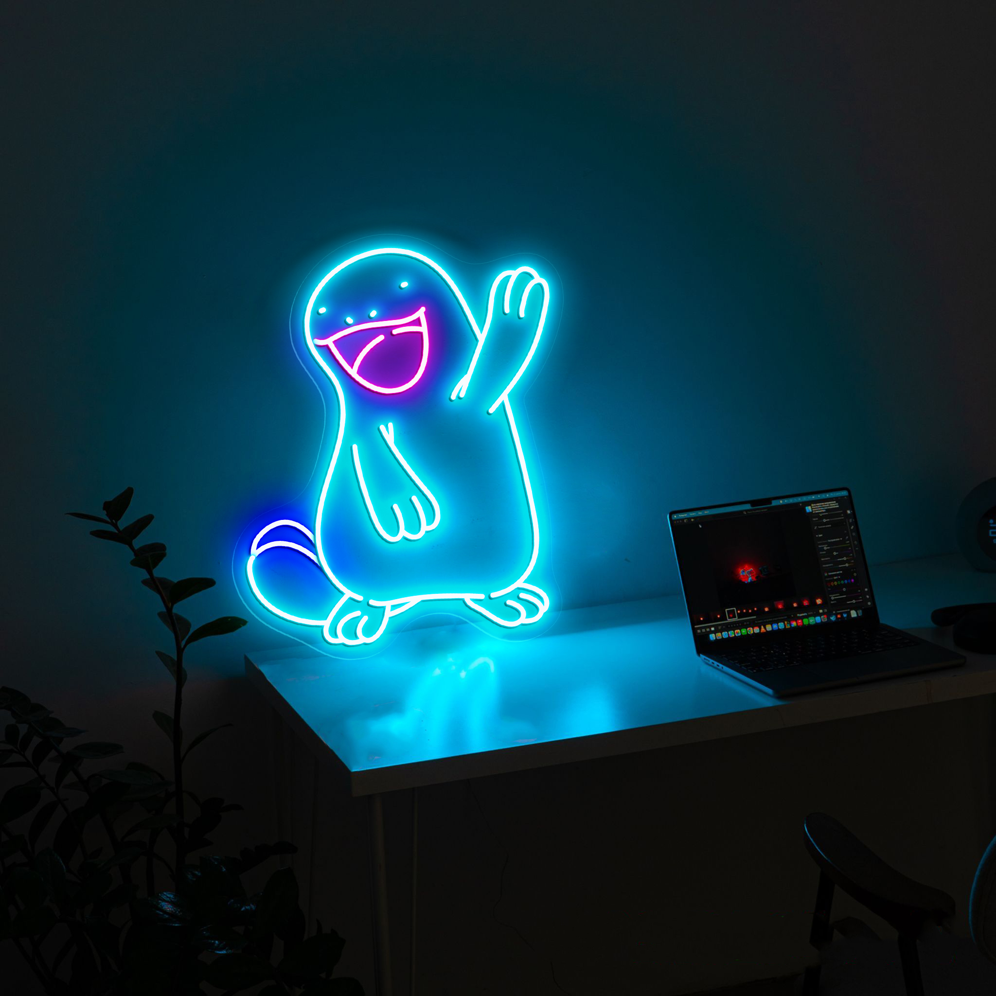 Quagsire Pokemon Neon Sign