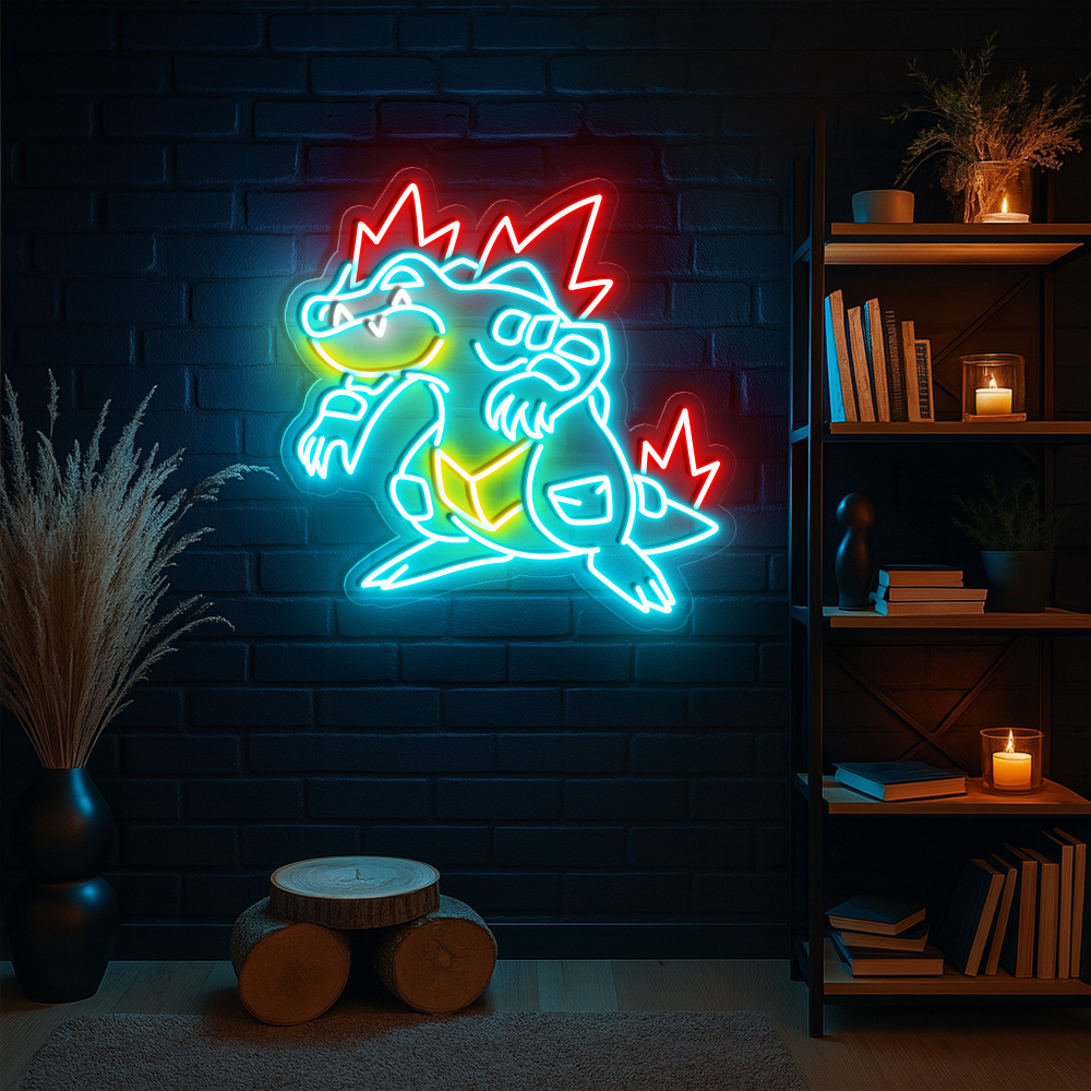 Pokemon Feraligatr Neon Signs