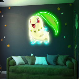 Chikorita Pokemon UV Sign