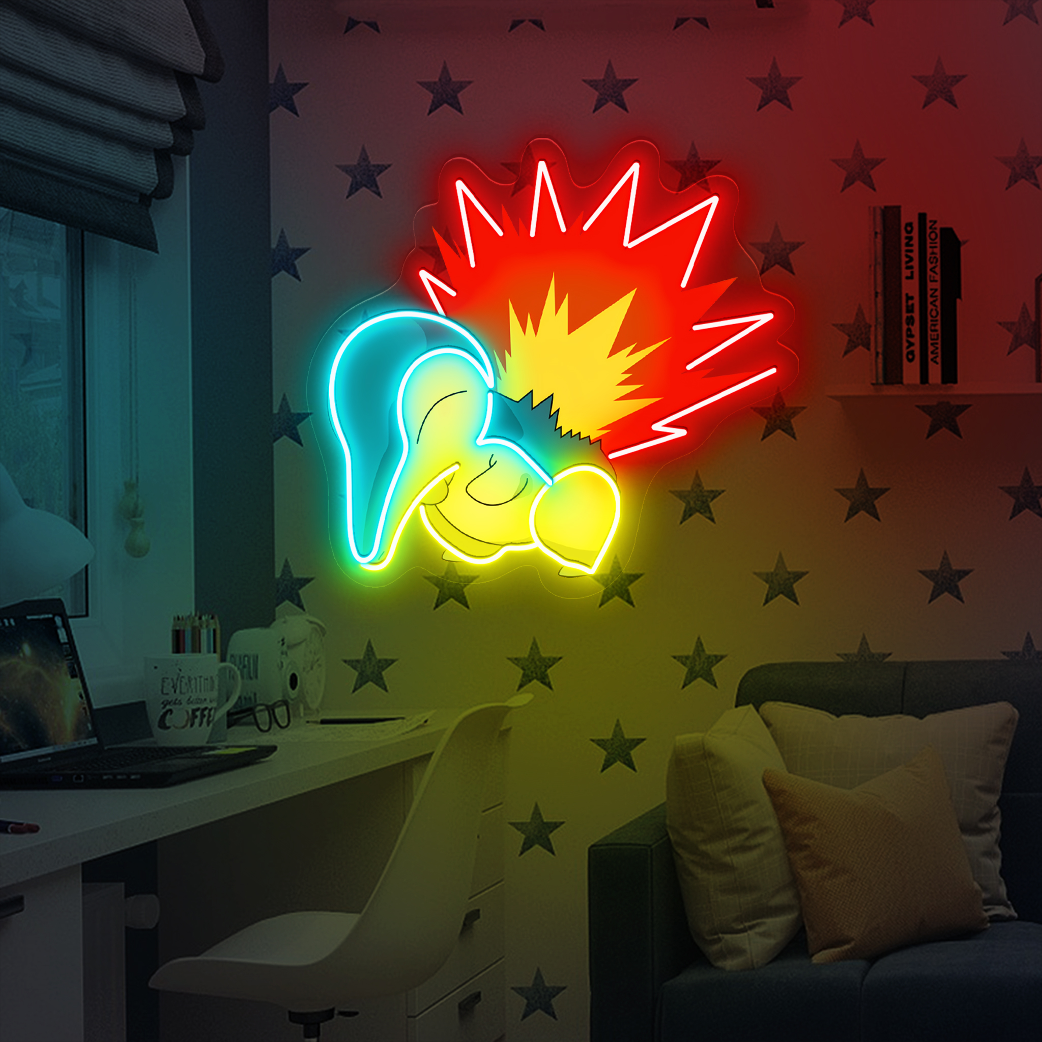 Cyndaquil Pokemon UV Sign