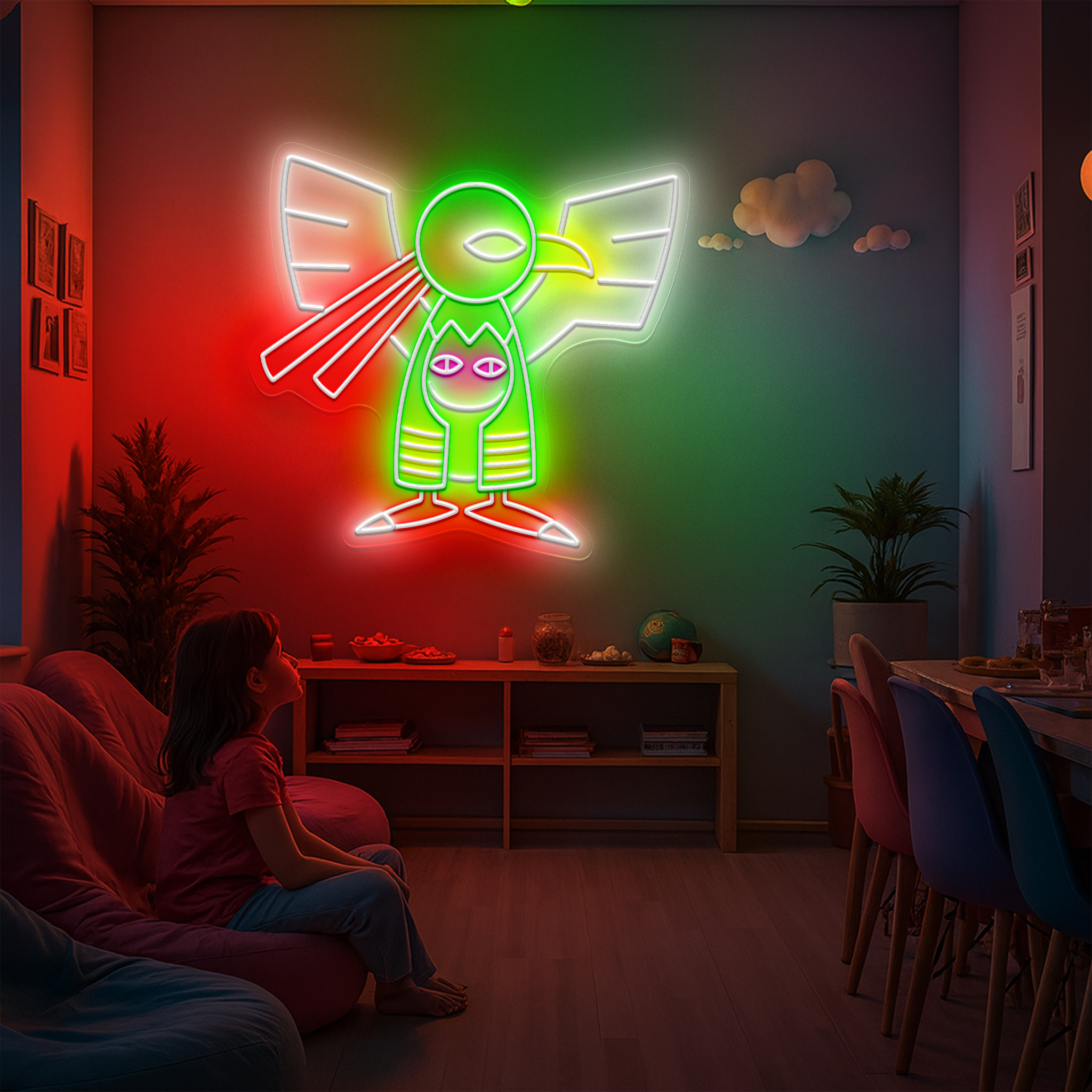 Xatu Pokemon Neon Sign