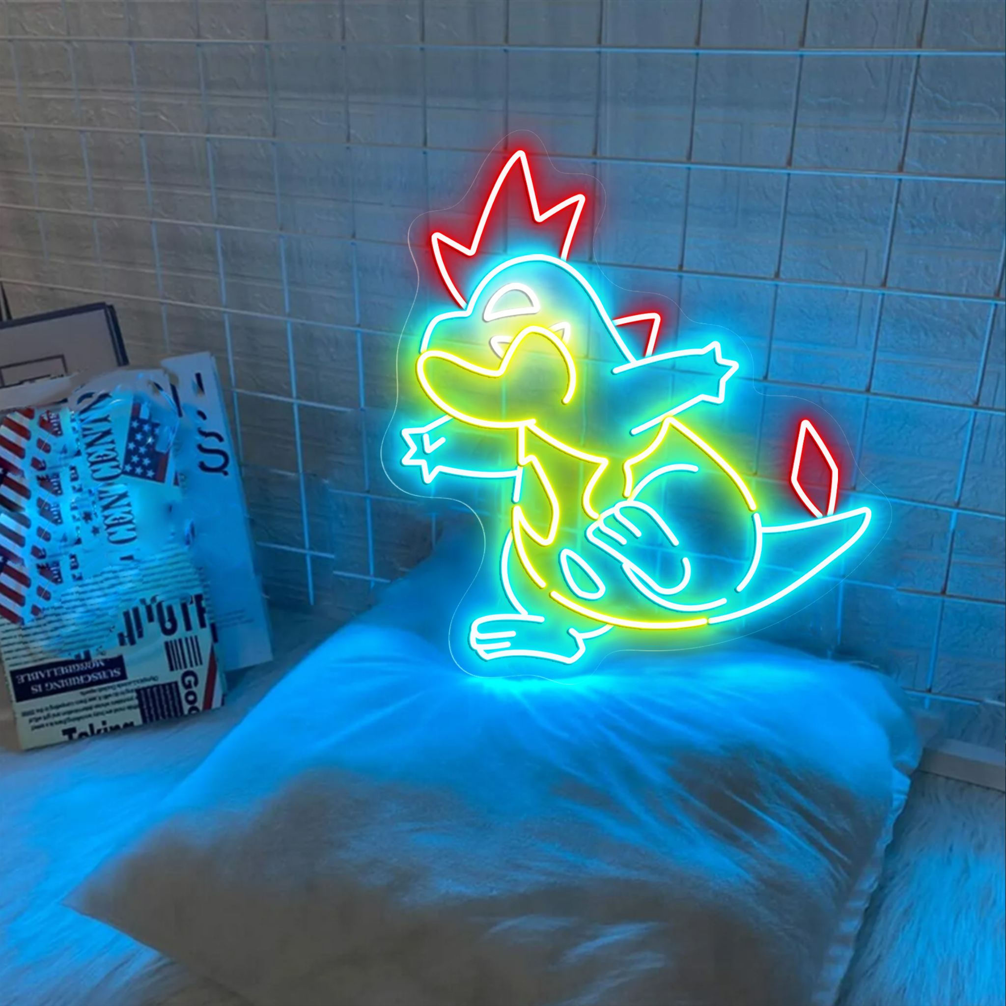 Pokemon Croconaw Neon Sign