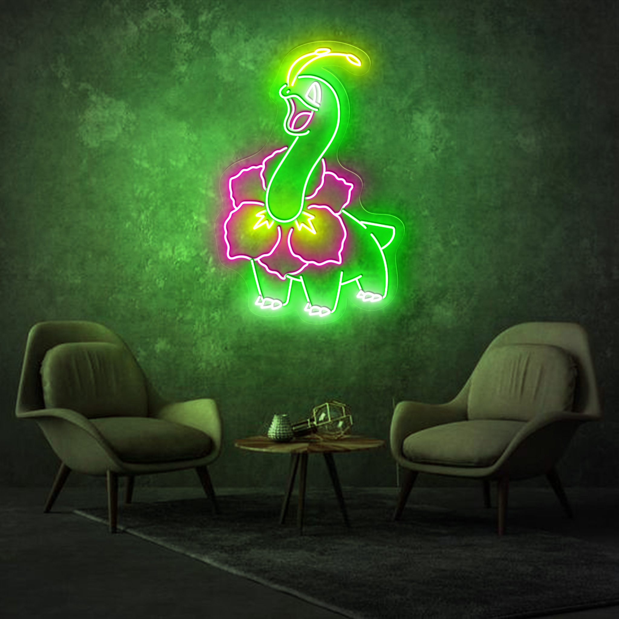 Meganium Pokemon Neon Signs