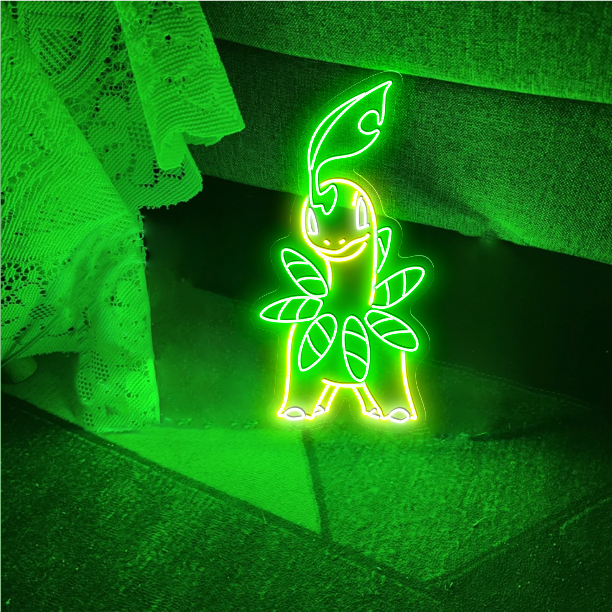 Bayleef Pokemon Neon Sign