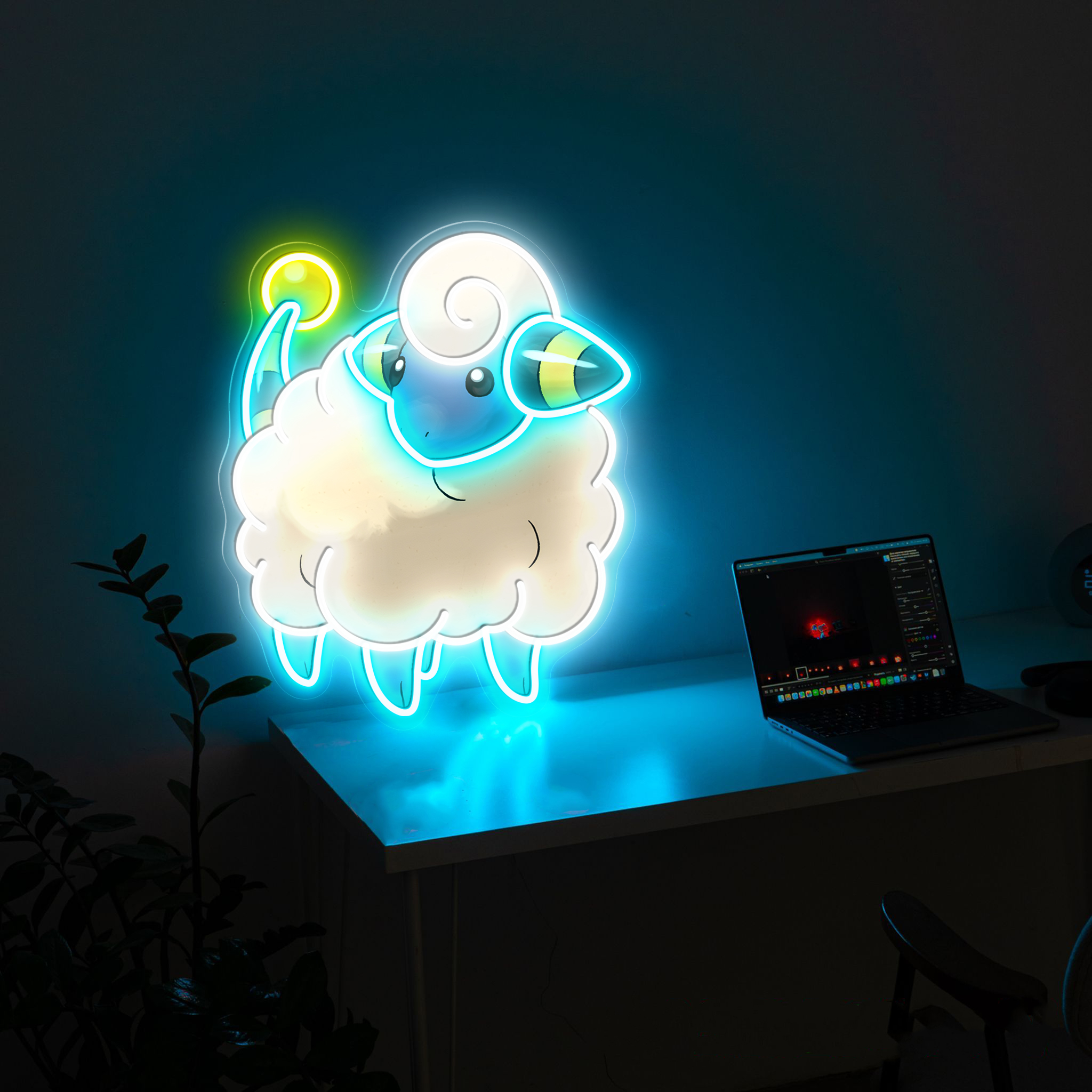 Pokemon Mareep UV Sign