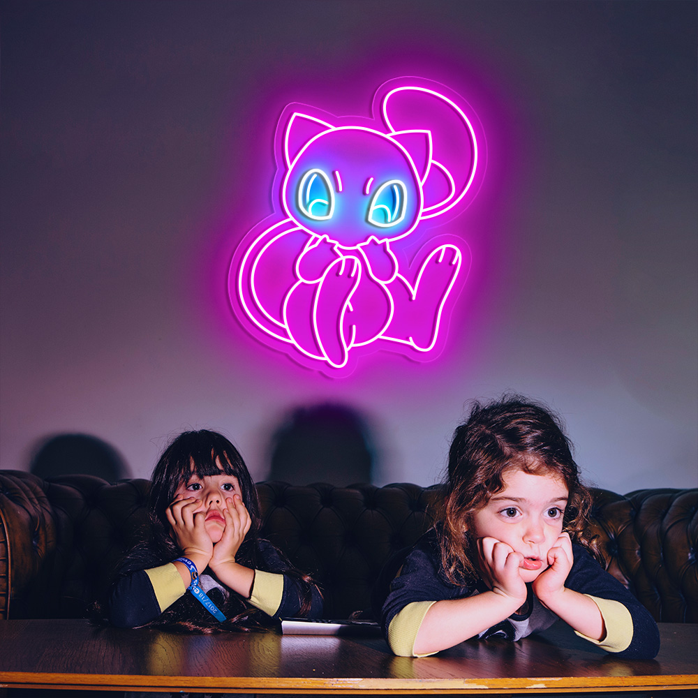 Mew Pokemon Neon Sign