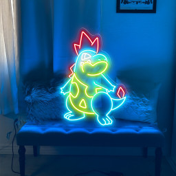 Pokemon Croconaw Neon Signs