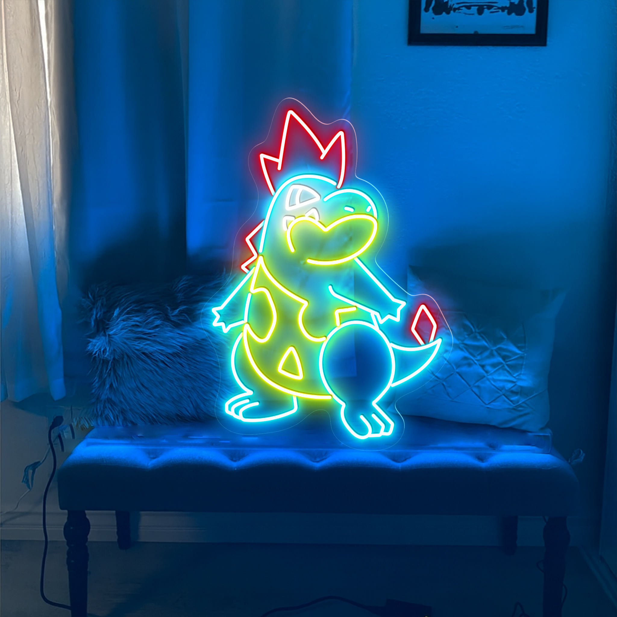 Pokemon Croconaw Neon Signs
