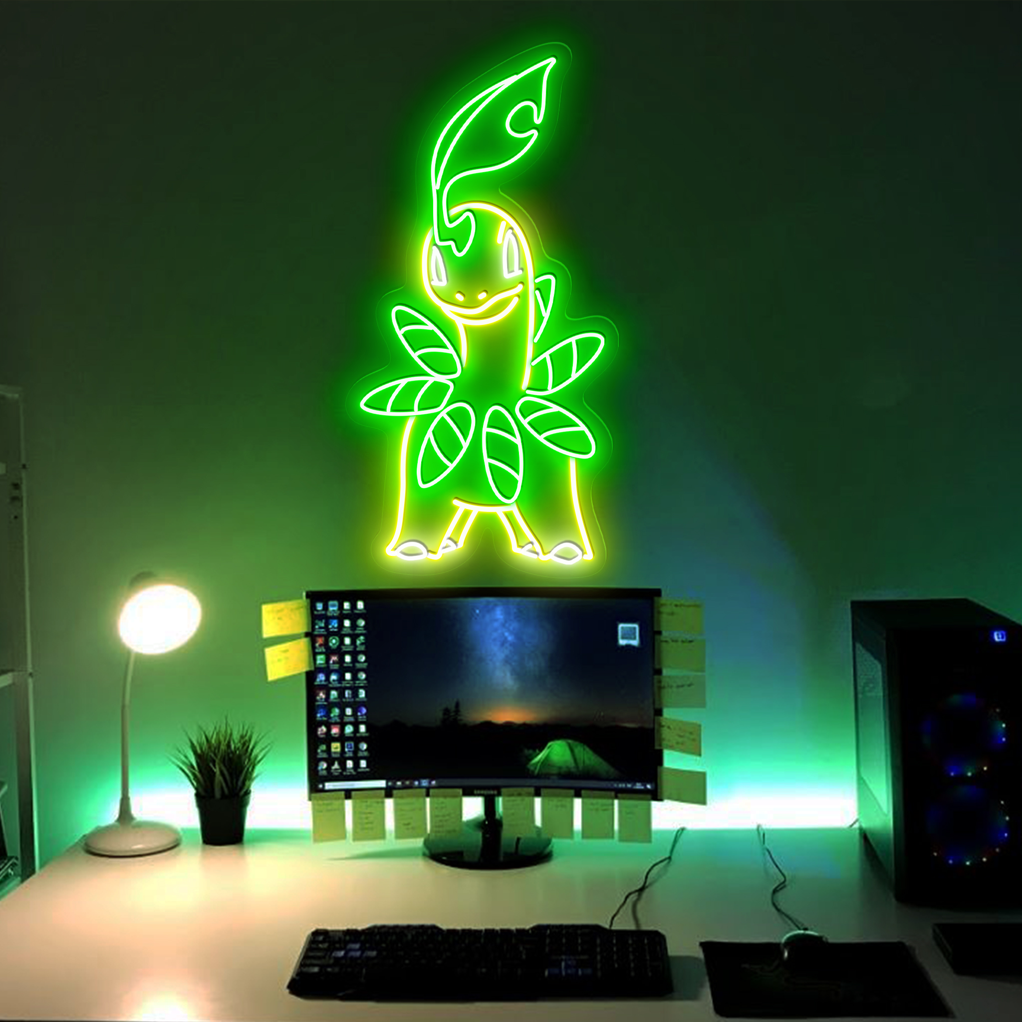 Bayleef Pokemon Neon Sign