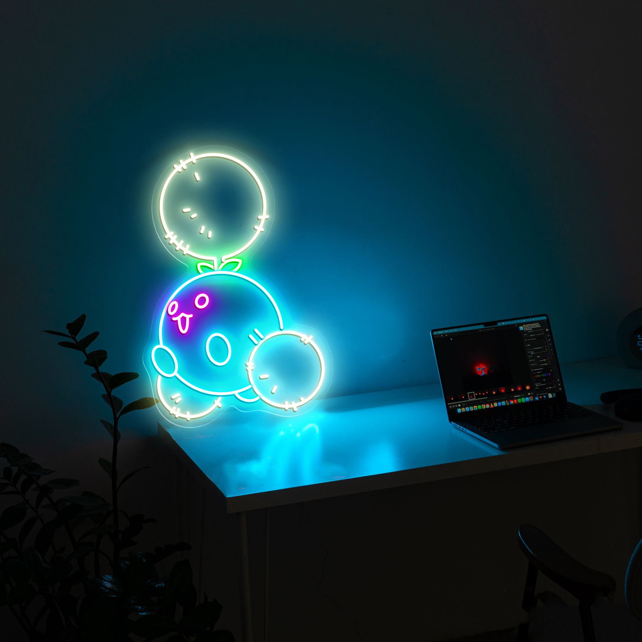 Jumpluff Pokemon Neon Sign