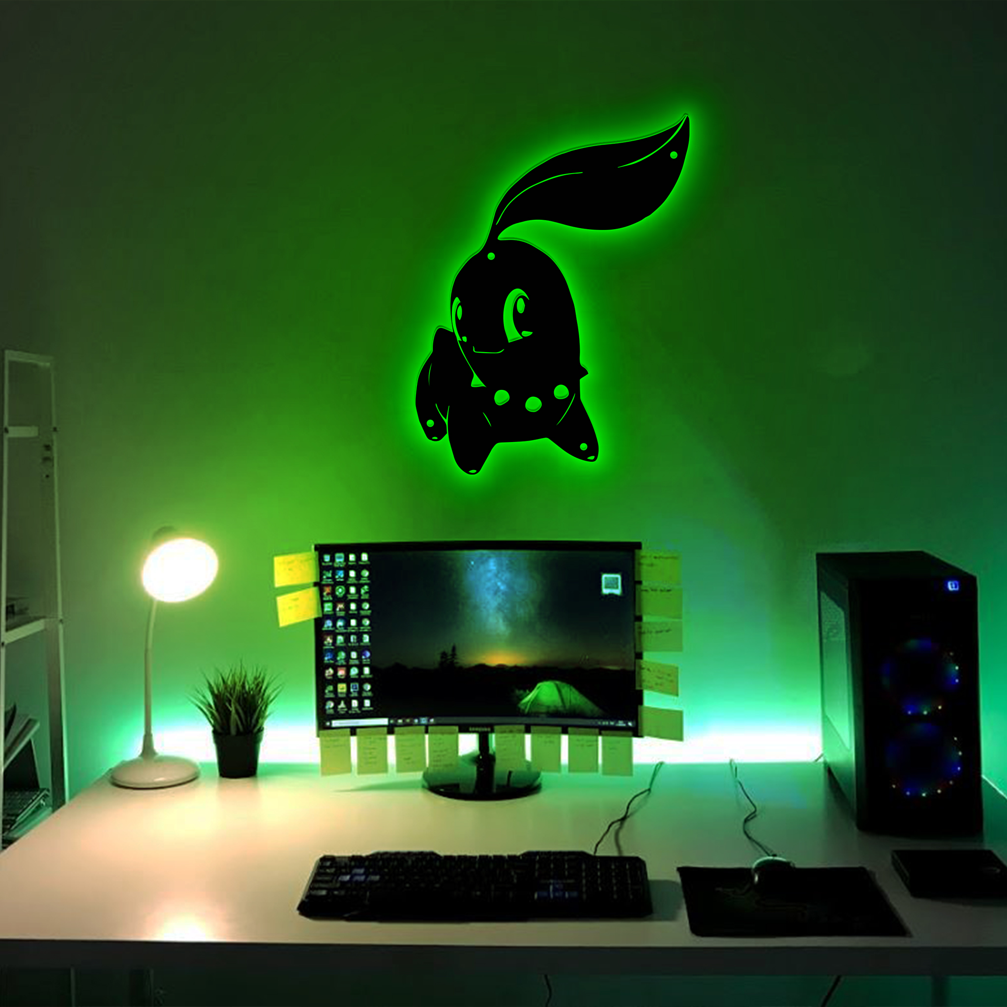 Chikorita Pokemon Metal Signs