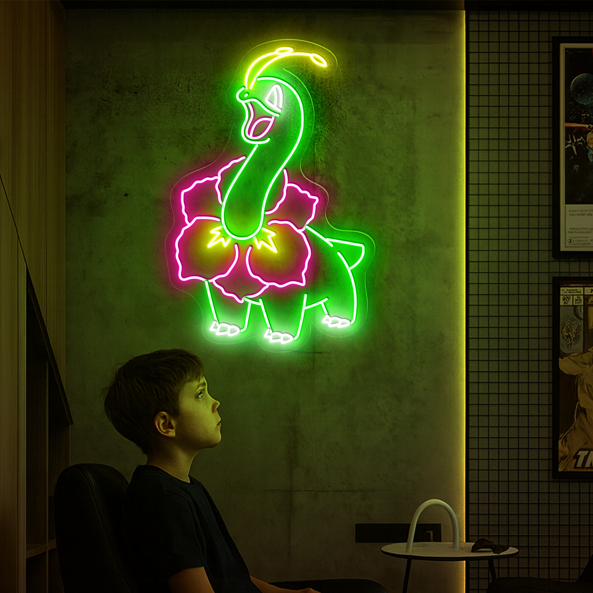 Meganium Pokemon Neon Signs