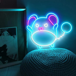 Marill Pokemon Neon Sign