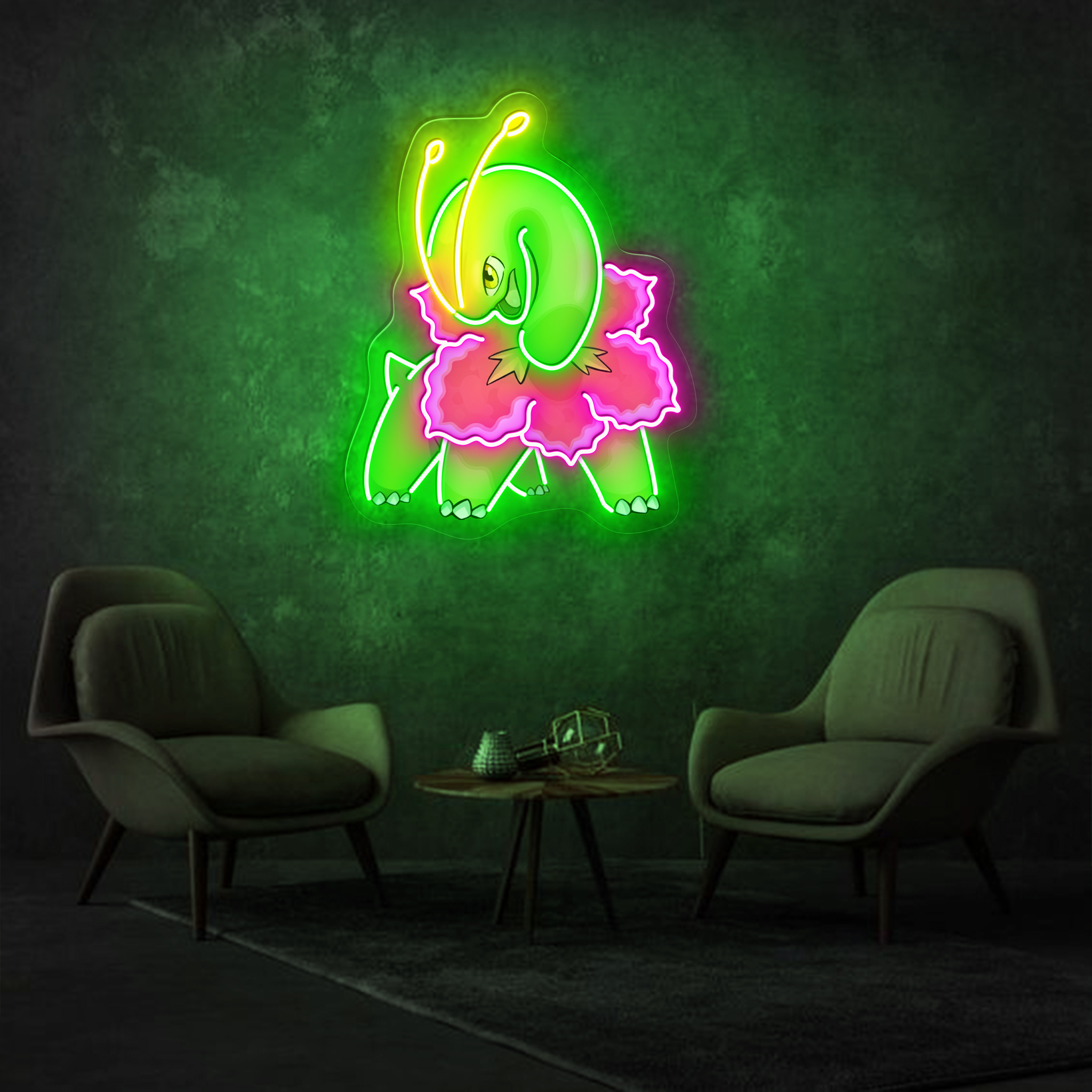 Meganium Pokemon UV Sign