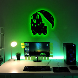 Chikorita Pokemon Metal Sign