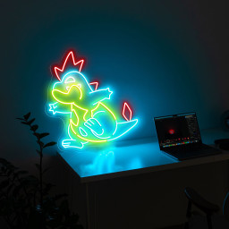 Pokemon Croconaw Neon Sign